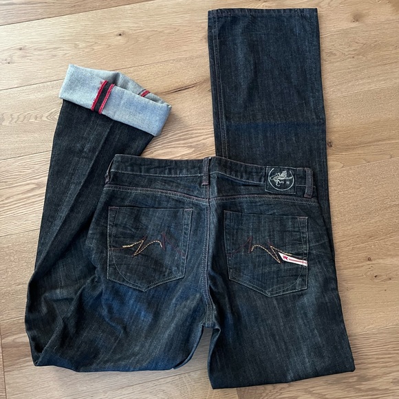 Black jeans 34” inseam (meant to be rolled as an option) - Picture 2 of 2